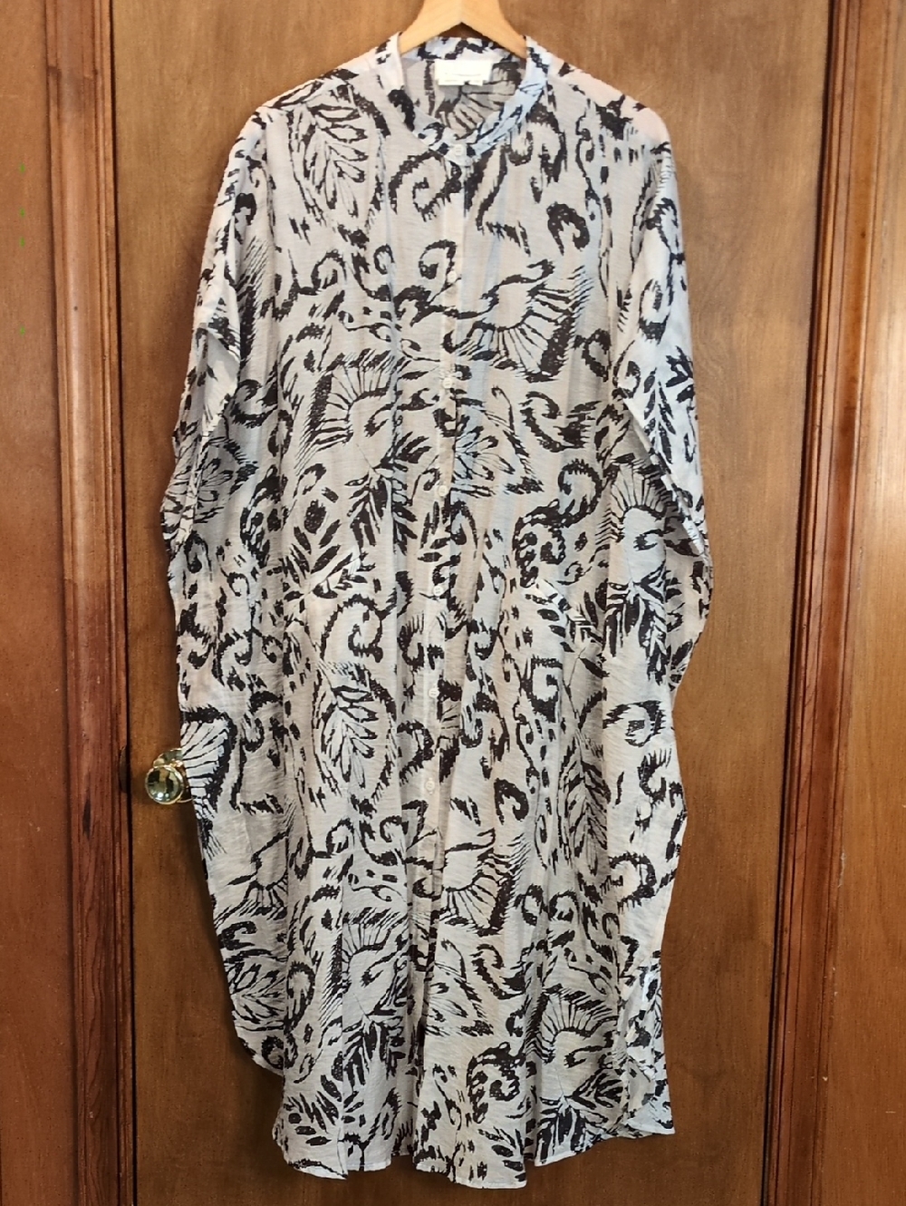 NWOT Anthropologie Patterned Sheer Kaftan One Size